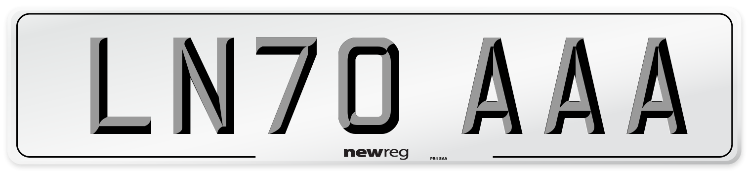 LN70 AAA Number Plate from New Reg